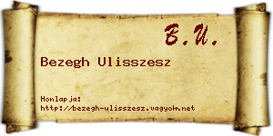 Bezegh Ulisszesz névjegykártya